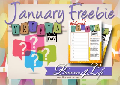 Calendar Planning Page - Trivia Day