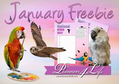 Calendar Planning Page - National Bird Day